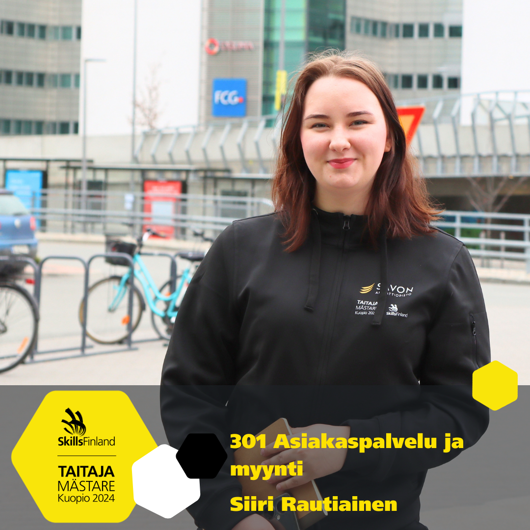 Taitaja-finalisti hymyilee kameralle